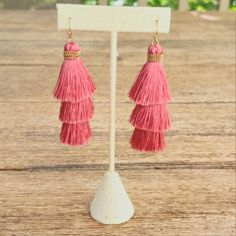 Beautiful 3 tier Tassel Earrings